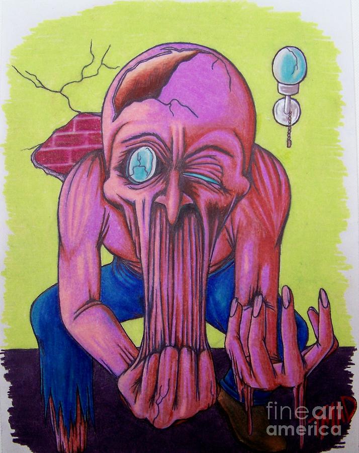 Surrealism Drawing - Stretching The Truth by Michael  TMAD Finney