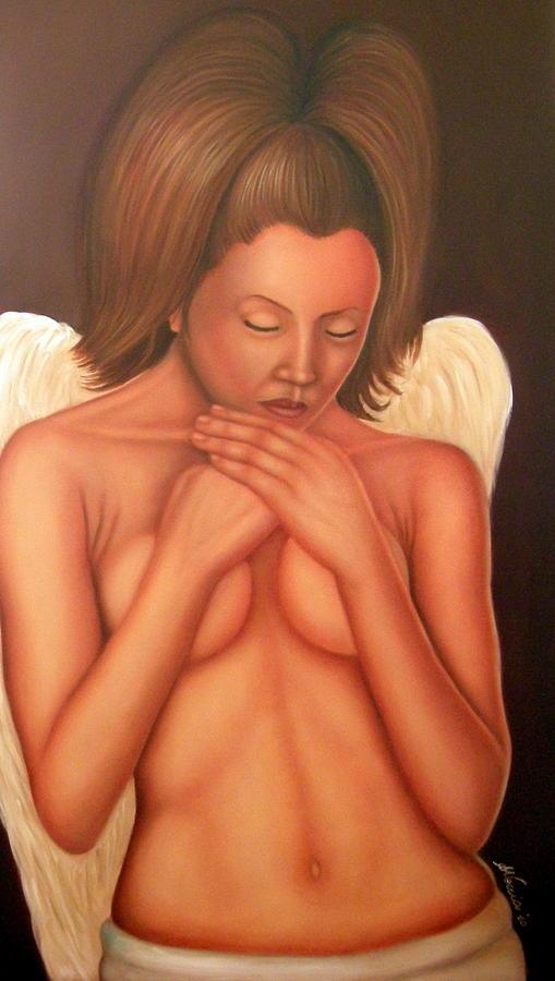 Angels Painting - Stretto al cuore by Alessandra Veccia