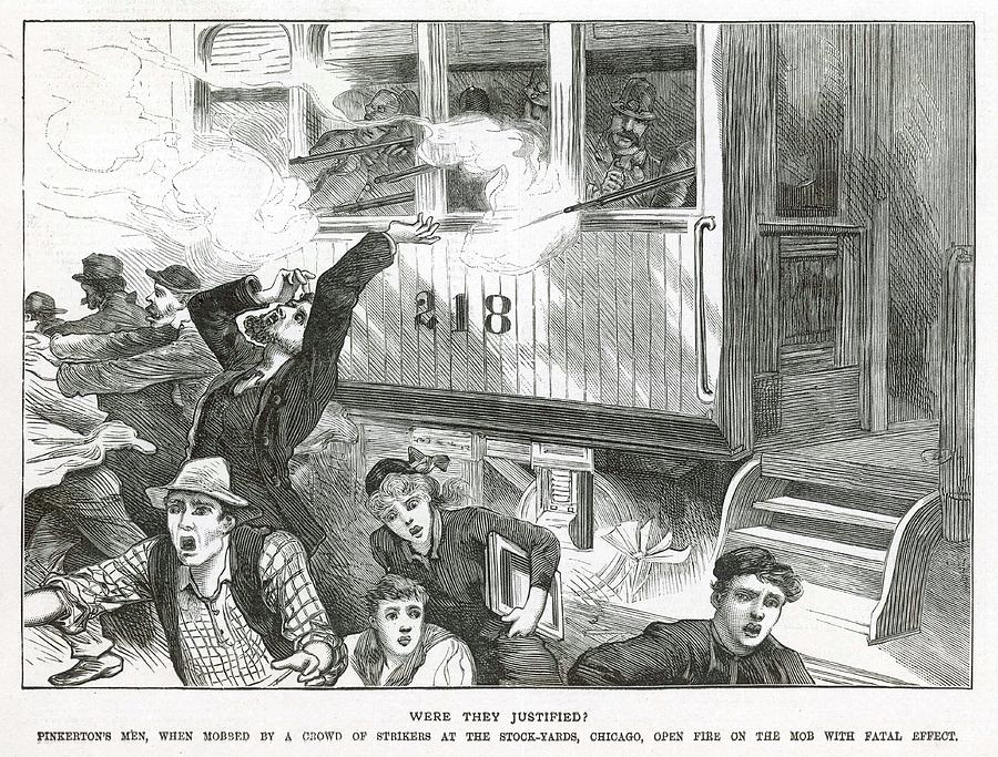 Strikers In Chicago Riot Drawing by Mary Evans Picture Library Fine