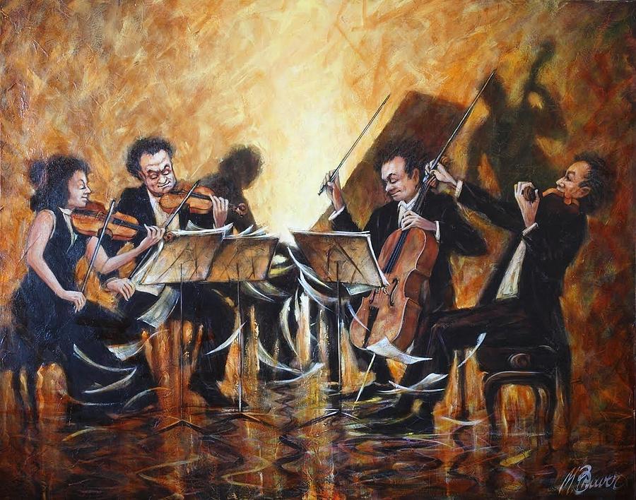 Music Painting - String Quartet by Mark Braver