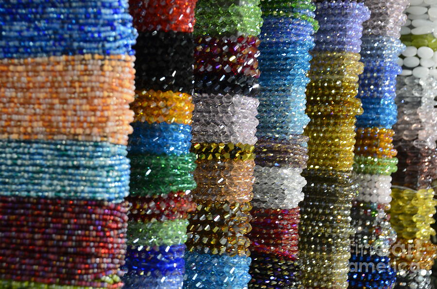 Beads Photograph - Strings of Color by Randy J Heath