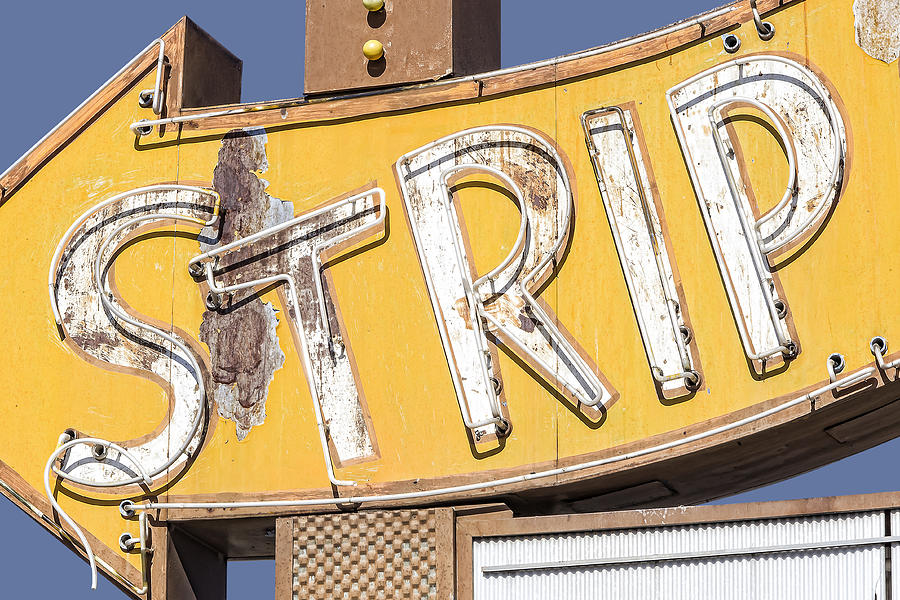 Sign Photograph - Strip 91 Motel Vintage Neon Sign in North Las Vegas Nevada by John Wayland