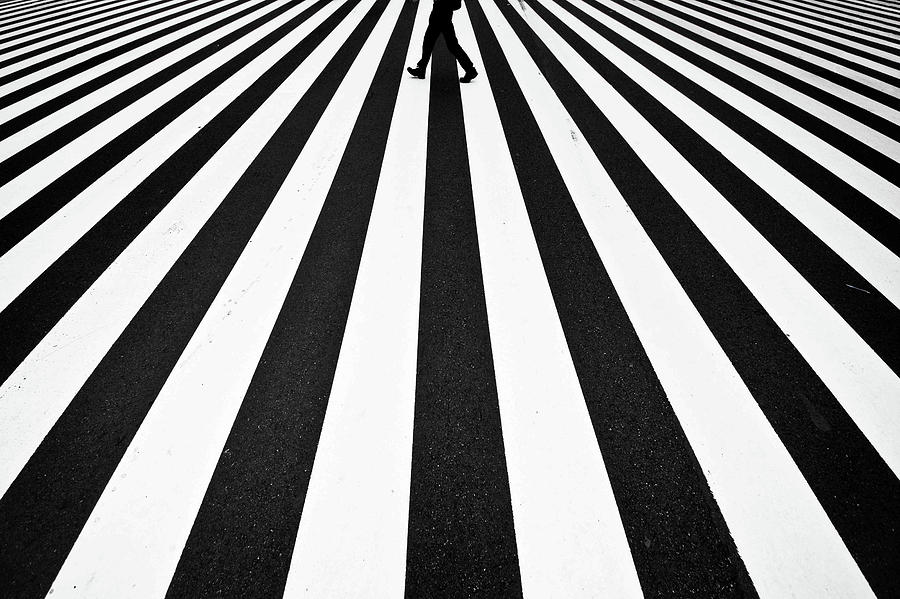 Black And White Photograph - Stripe by Kouji Tomihisa