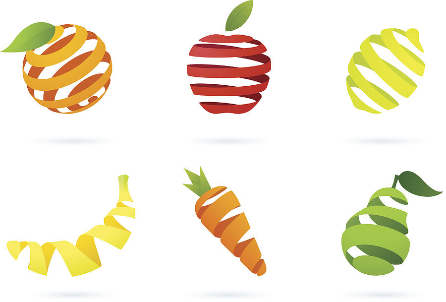 Striped fruits Drawing by Khalus