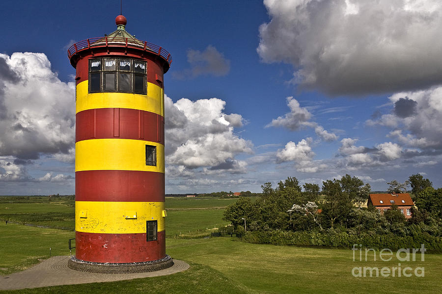 Striped Lighthouse Photograph by Heiko Koehrer-Wagner