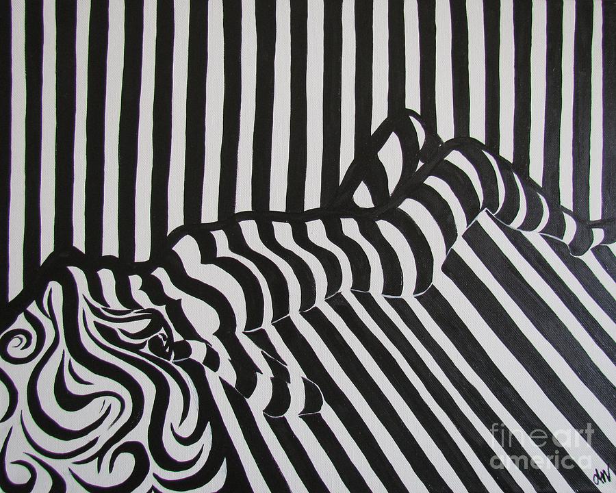 Striped Shadows Painting by Mandy Joy