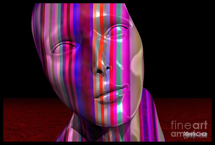 Stripe_face Digital Art by Mando Xocco