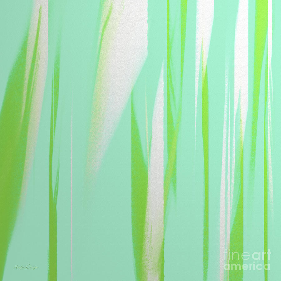 Stripes 10 Abstract Square Digital Art by Andee Design
