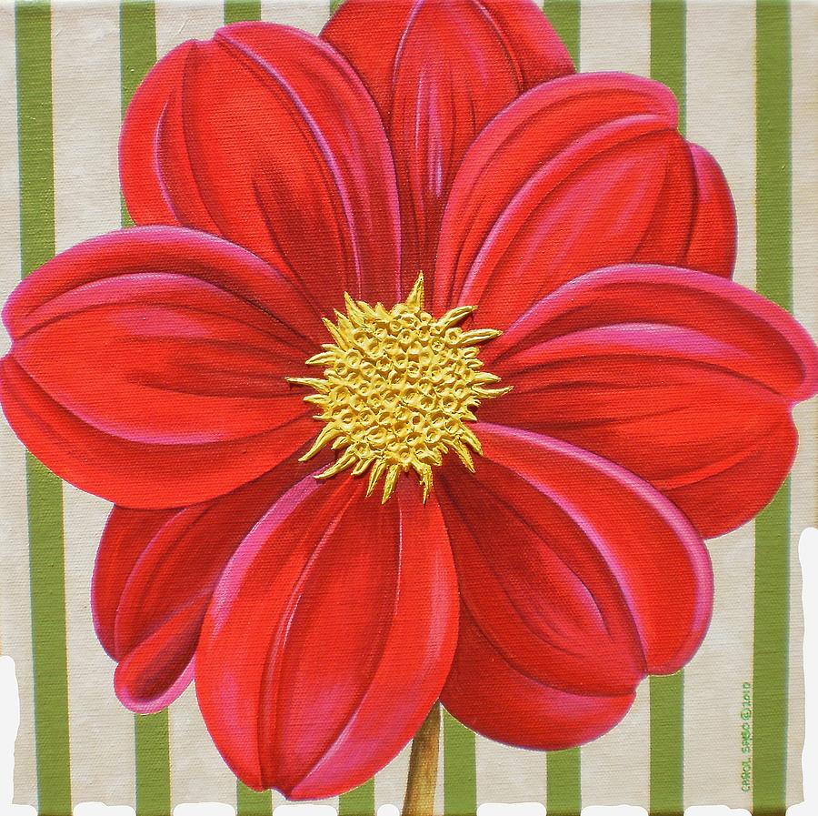 Acrylic Painting - Stripes-Dahlia II by Carol Sabo