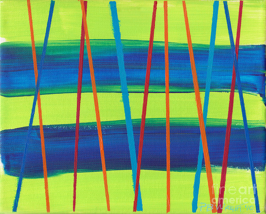 Stripes Painting by Paulette B Wright