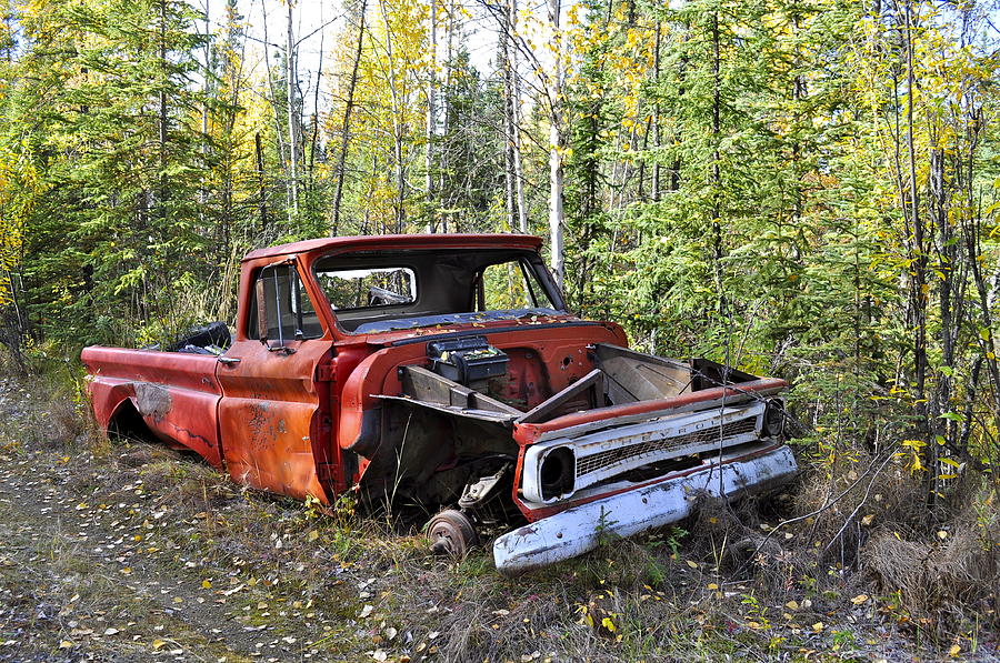 Stripped Chevy Photograph by Cathy Mahnke