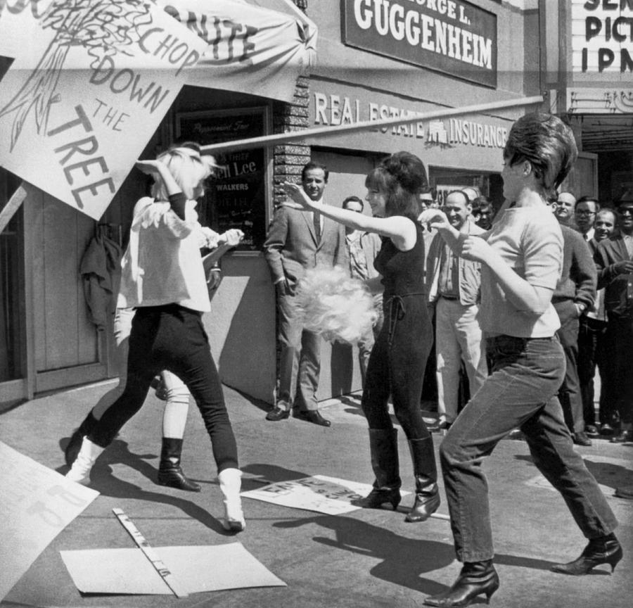 Strippers On Strike Photograph by Underwood Archives