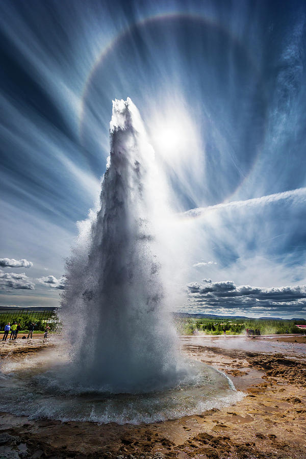 Strokkur Geyser Erupting, Iceland Photograph by Arctic-images