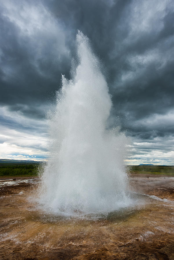 Strokkur geyser Iceland Photograph by Matthias Hauser - Pixels