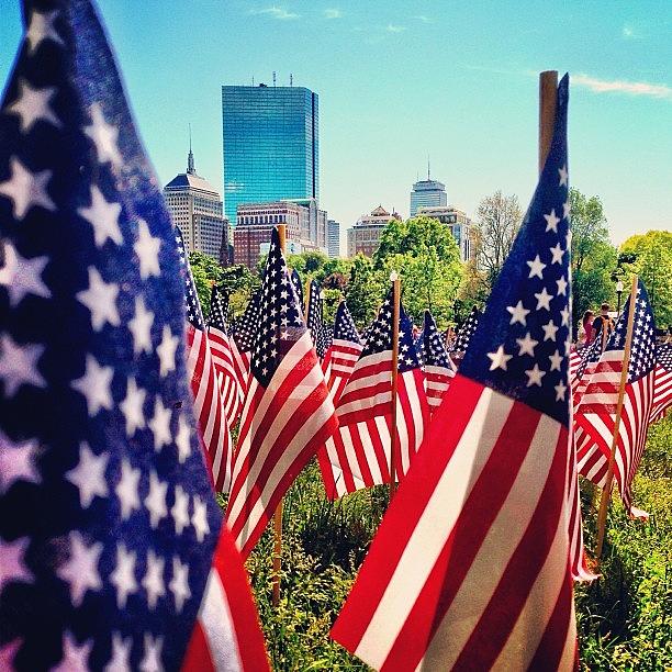 Flag Photograph - Strong #flag #flags #freedom #boston by Ryan Laperle