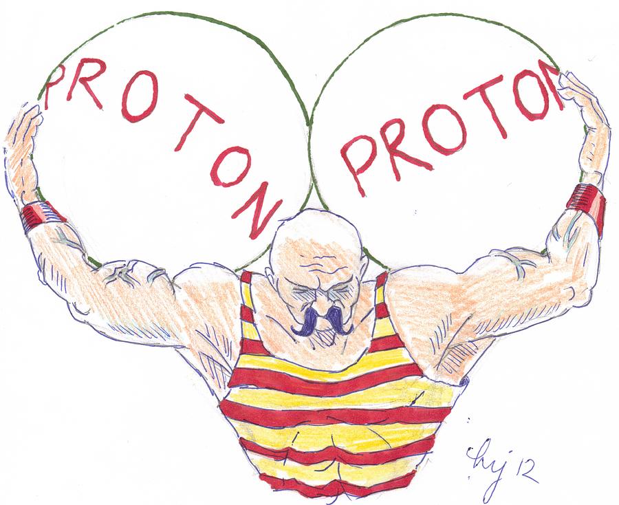Strong Nuclear Force Drawing by Mike Jory