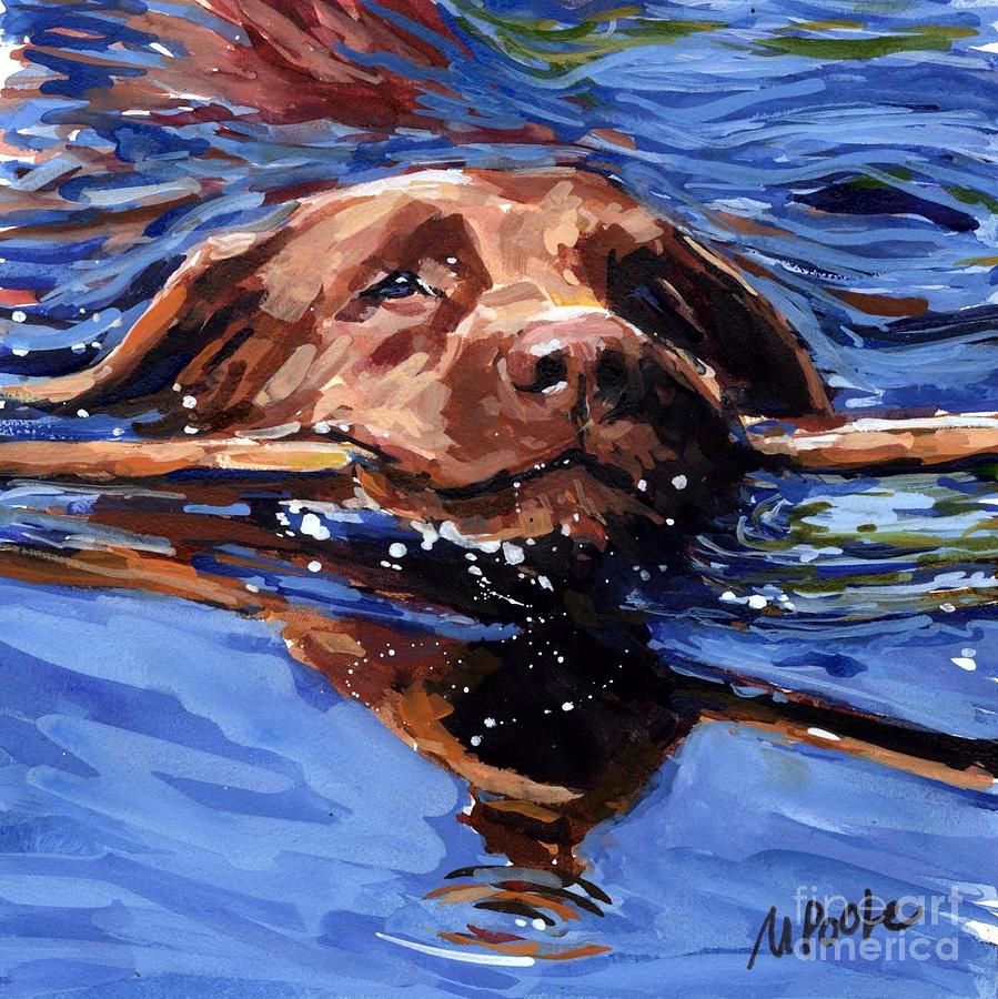 Strong Swimmer Painting by Molly Poole