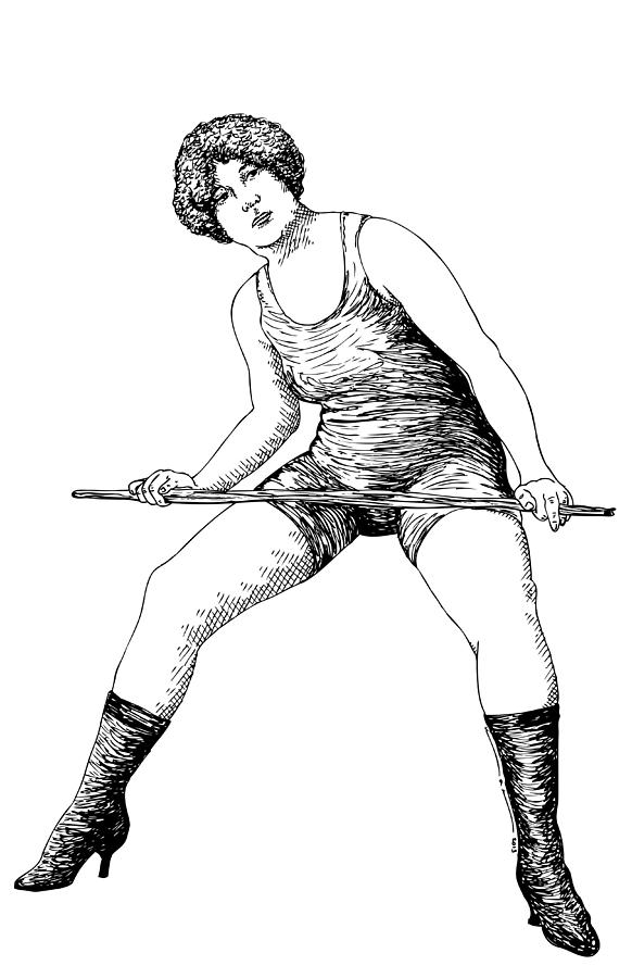 Strong Woman Drawing By Karl Addison