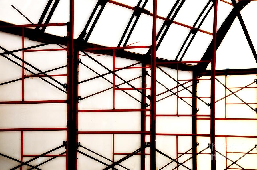 Structure with red accents Photograph by Newel Hunter