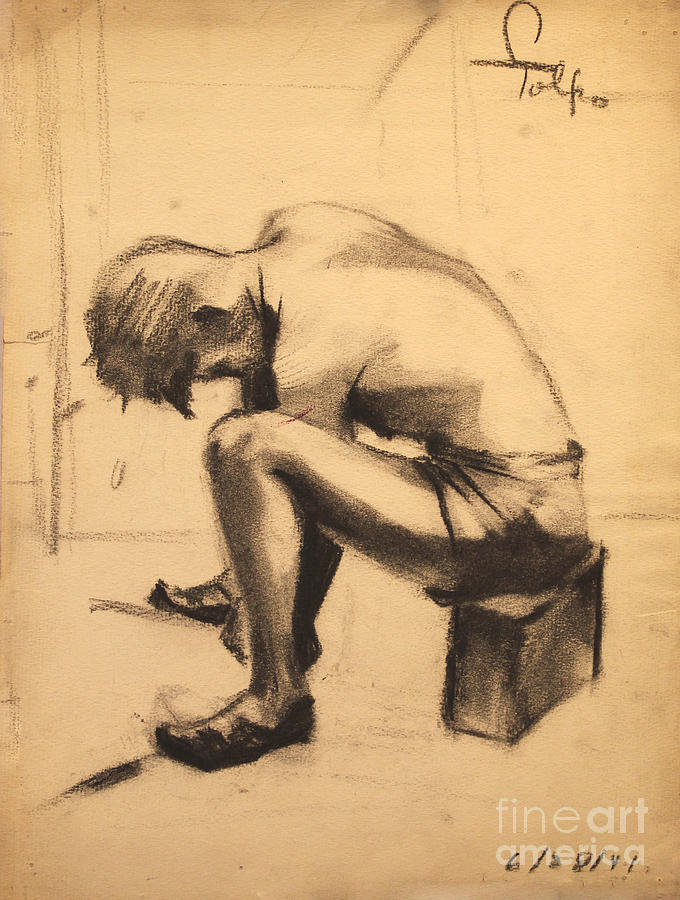 Struggling with the Job - 1941 Drawing by Art By Tolpo Collection