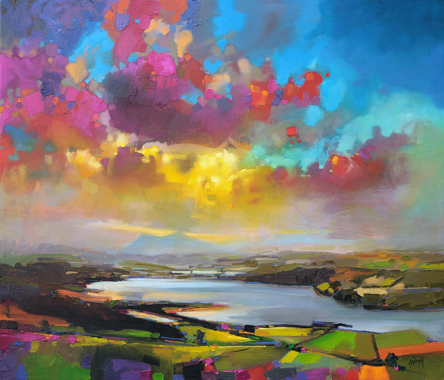 Abstract Painting - Struie Hill Dornoch by Scott Naismith