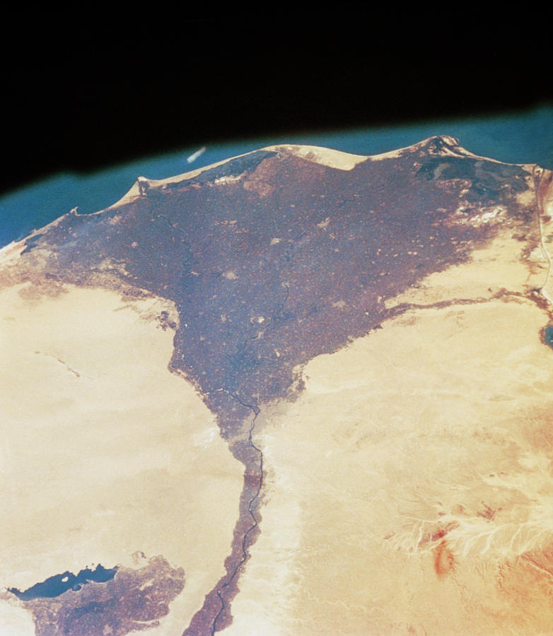 Sts-4 View Of Egypts Nile Delta Photograph by Nasa/science Photo Library