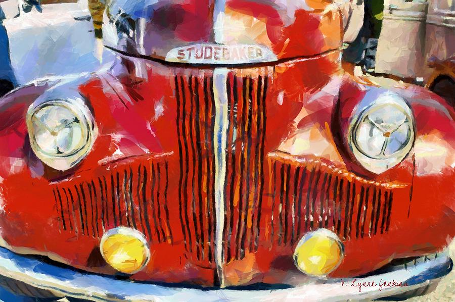 Studebaker Grille Painting by Lynne Jenkins