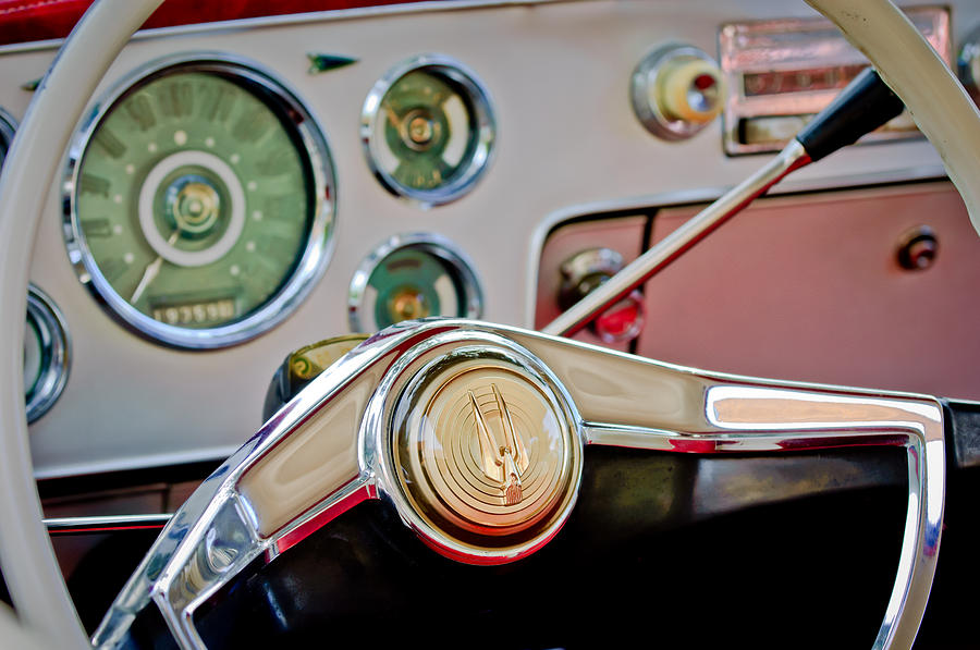 Studebaker Steering Wheel Photograph by Jill Reger
