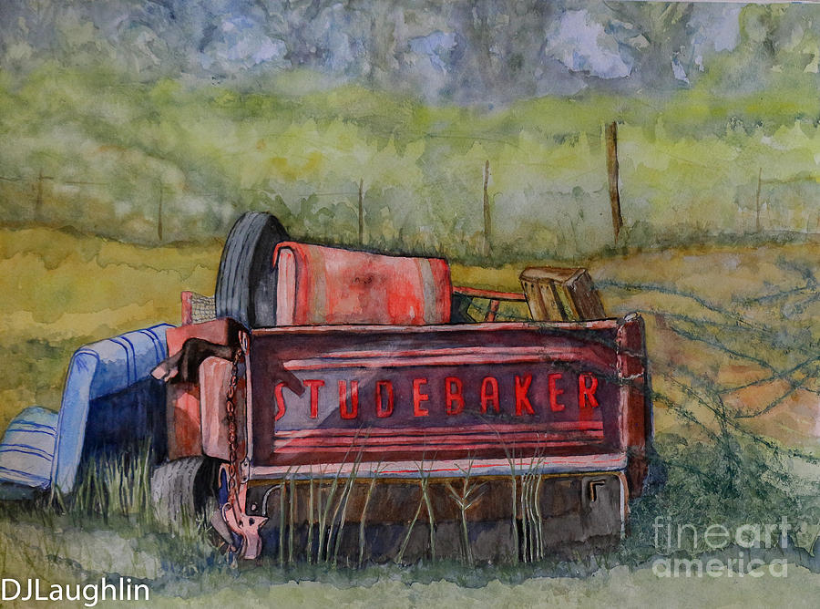 Studebaker Truck Tailgate Painting by DJ Laughlin - Fine Art America