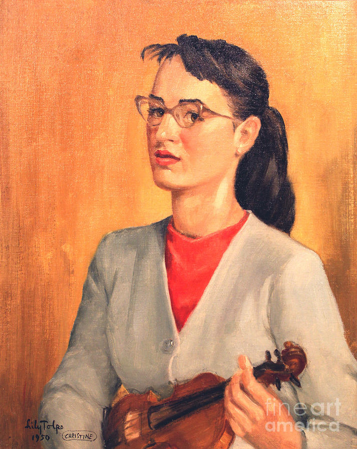 Student of Violin Painting by Art By Tolpo Collection