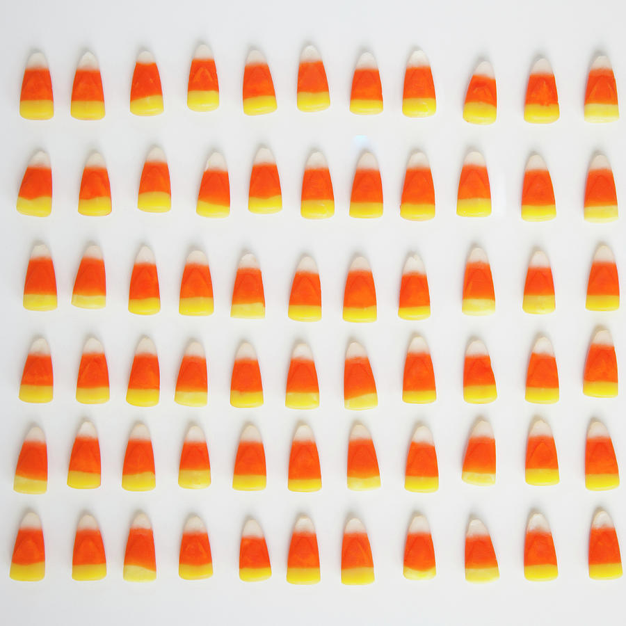Studio Shot Of Rows Of Candy Corn Photograph by Jessica Peterson