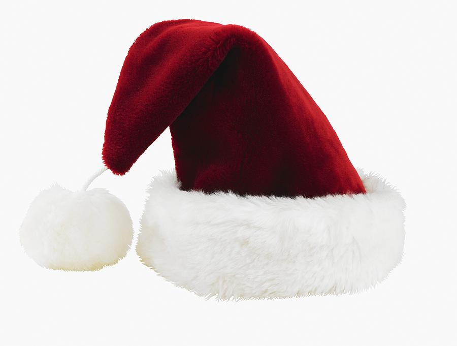 Studio shot of Santa Claus hat Photograph by Tetra Images
