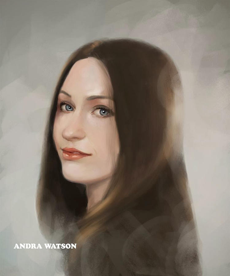 Portrait Digital Art - Study by Andra Watson