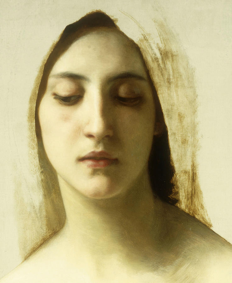 Madonna Painting - Study for La Charite by William-Adolphe Bouguereau