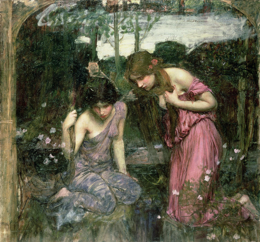 Study For Nymphs Finding The Head Of Orpheus, C.1900 Oil On Canvas Photograph by John William Waterhouse