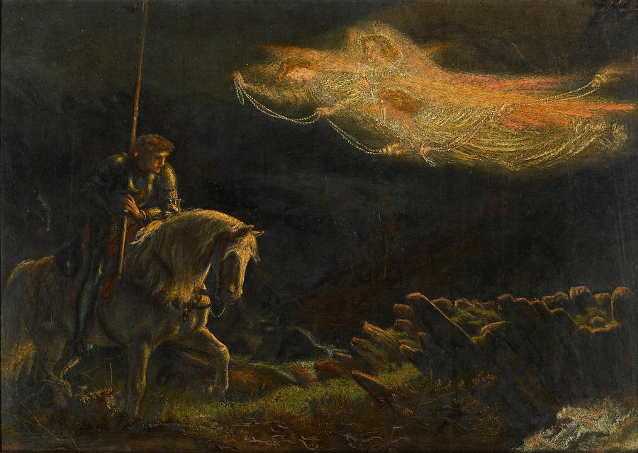 Arthur Hughes Painting - Study for Sir Galahad. The Quest for the Holy Grail by Arthur Hughes