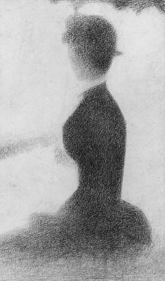 Study for Sunday Afternoon on the Island of La Grande Jatte Drawing by Georges Pierre Seurat