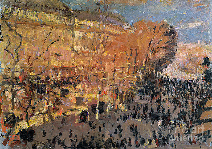 Claude Monet Painting - Study for The Boulevard des Capucines by Claude Monet