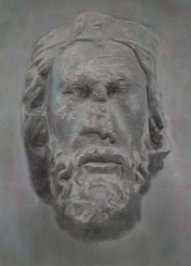 Study For The Head Of A King Drawing by Paez  ANTONIO