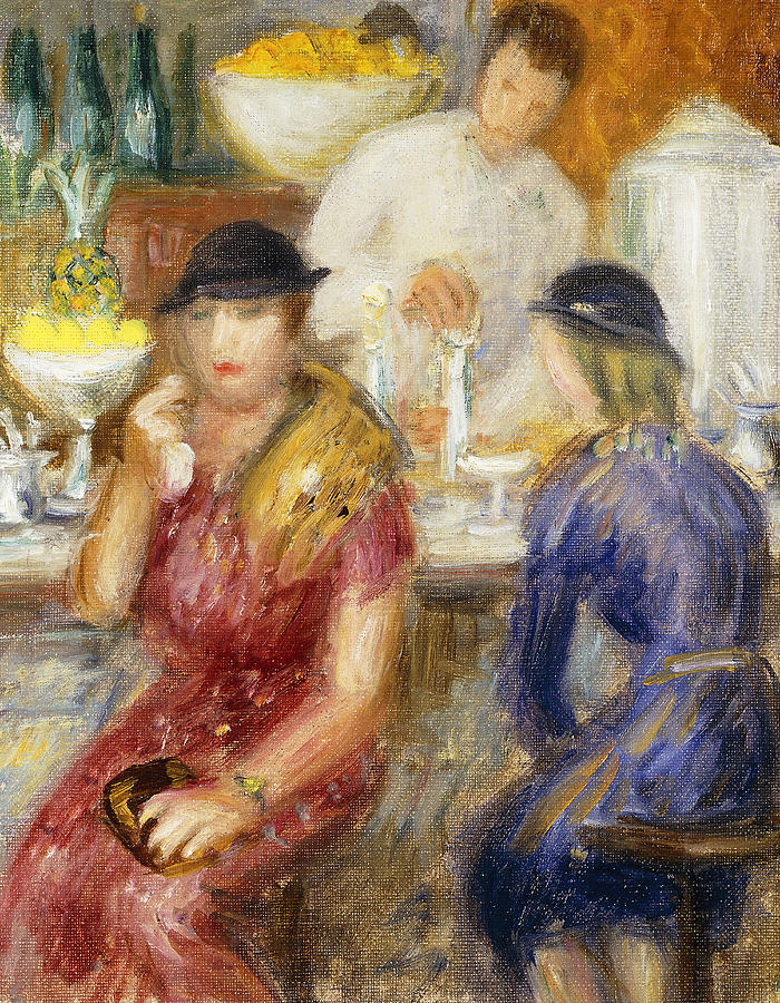 Study for The Soda Fountain Painting by William James Glackens