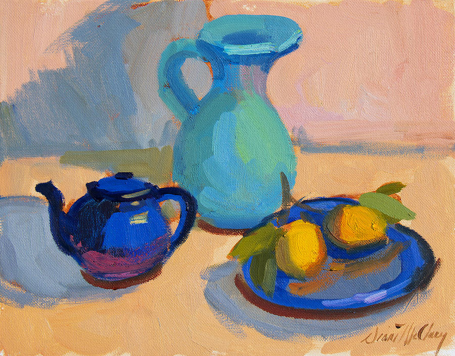 Study in Blue Painting by Diane McClary