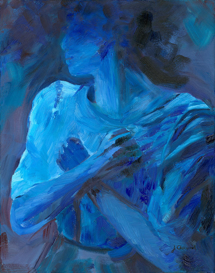 Study in Blue Painting by Joe Chicurel