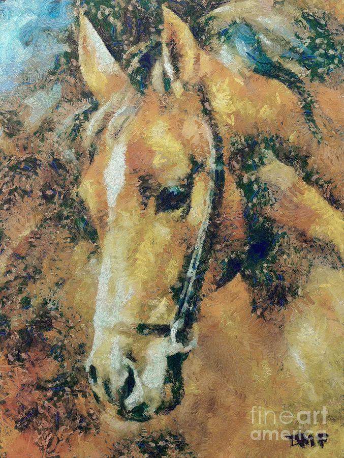 Study of a horses head Painting by Dragica  Micki Fortuna