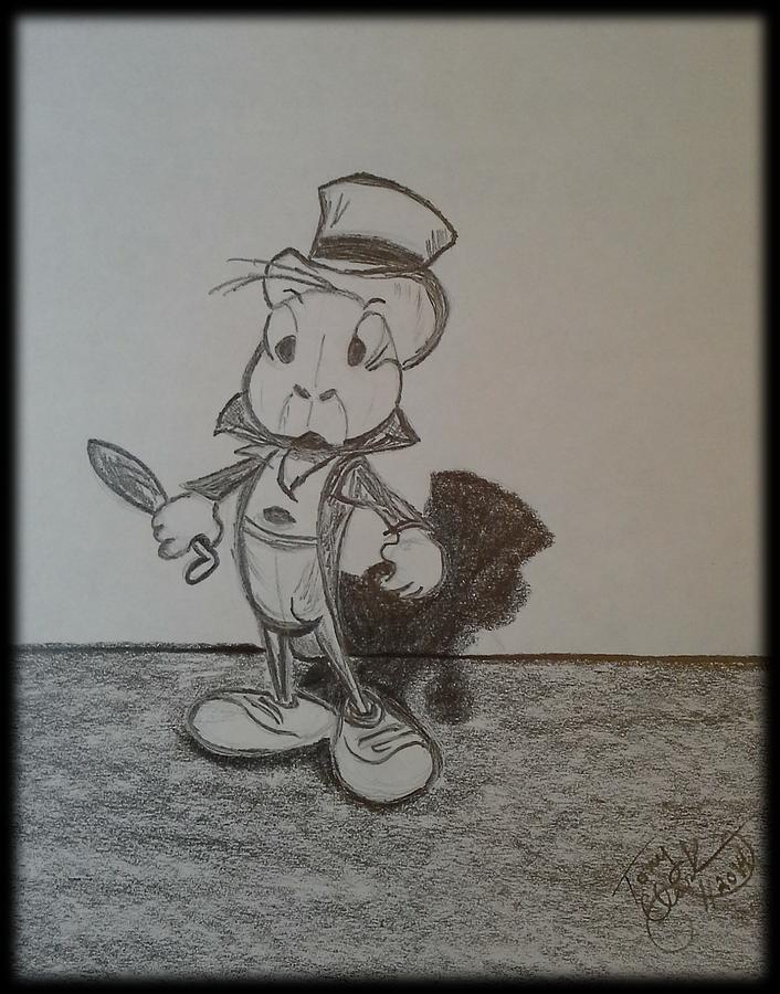 Study of Jiminy Cricket Drawing by Tony Clark