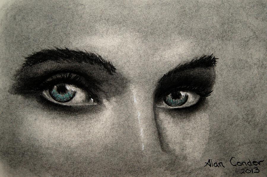 Study of the eyes Drawing by Alan Conder
