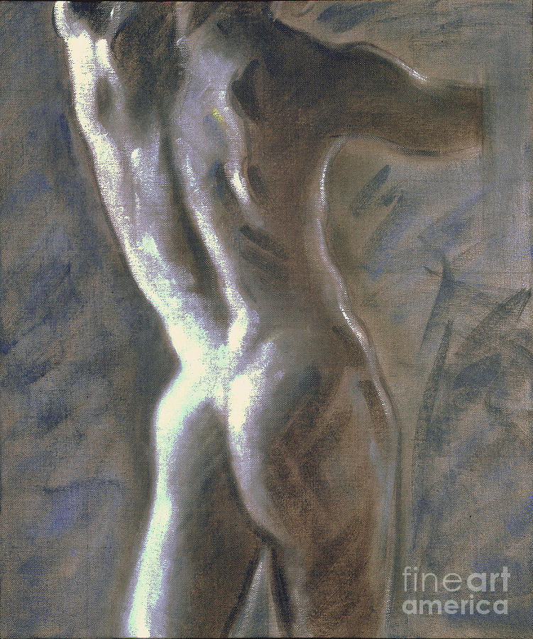 Study of the Male Torso I Painting by Ritchard Rodriguez