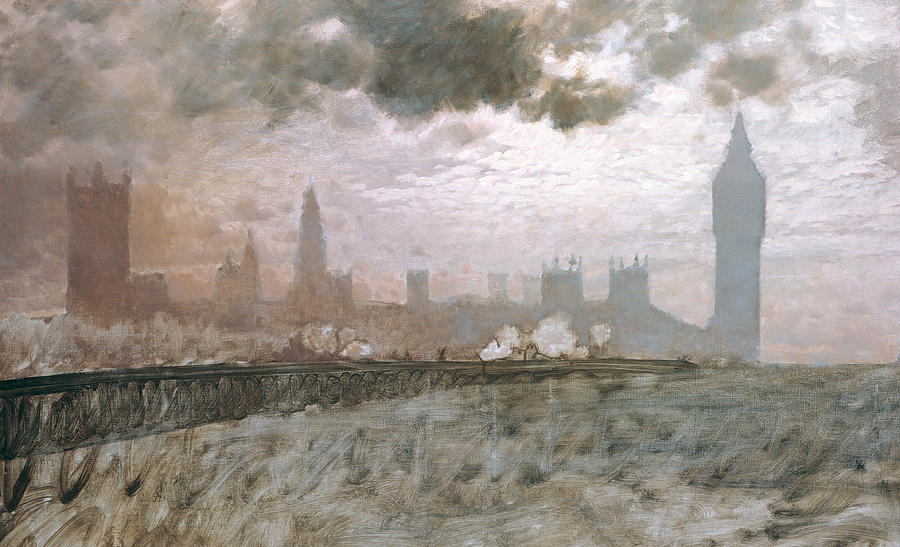 Study of Westminster Bridge Painting by Giuseppe De Nittis
