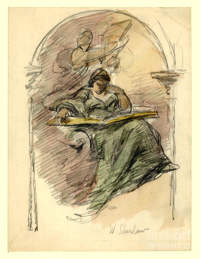 Study of Woman Reading 1898 Photograph by Padre Art