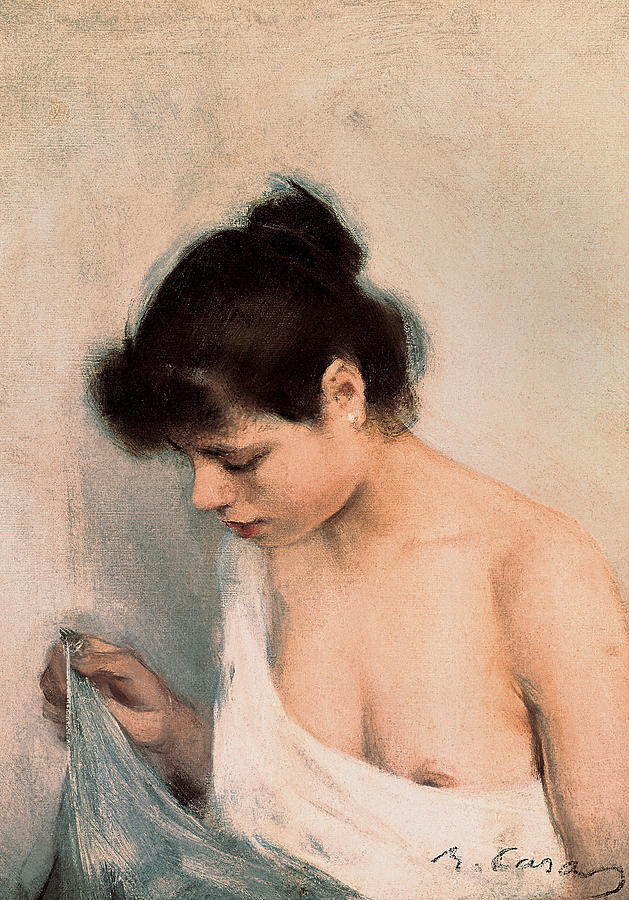 Study Painting By Ramon Casas I Carbo