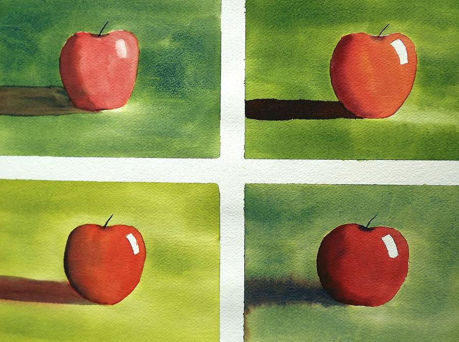 Study Red and Green Painting by Richard Faulkner